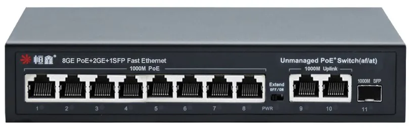 HX-0803PEG 8+2+1-Port Gigabit PoE Switch