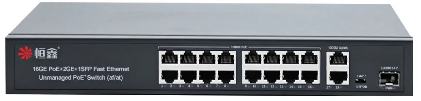 HX-1603PEG 16+2+1-Port Gigabit PoE Switch