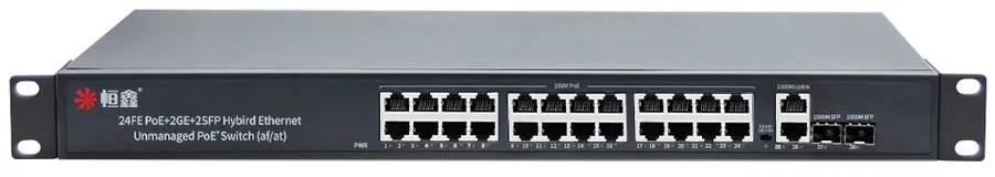 HX-2404PE 24+2+2-Port 100M PoE Switch