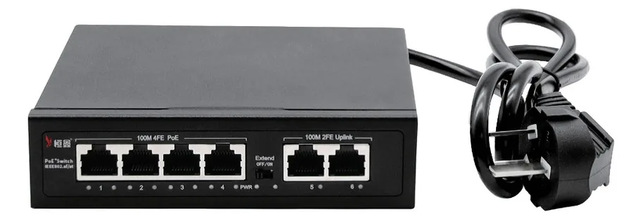 HX-M0402PE All-in-One 4+2-Port 100M PoE Switch