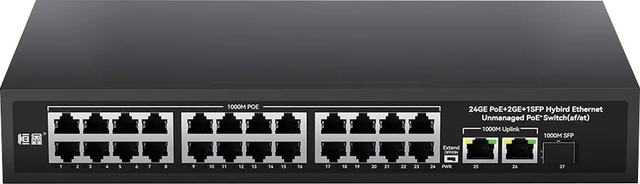 HX-X2403PEG 24+2+1-Port Gigabit PoE Switch